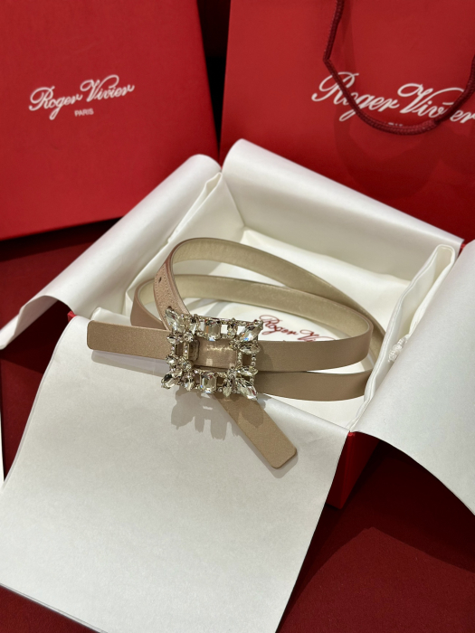 ROGER VIVIER Женский ремень с пряжкой Broche Vivier из атласа