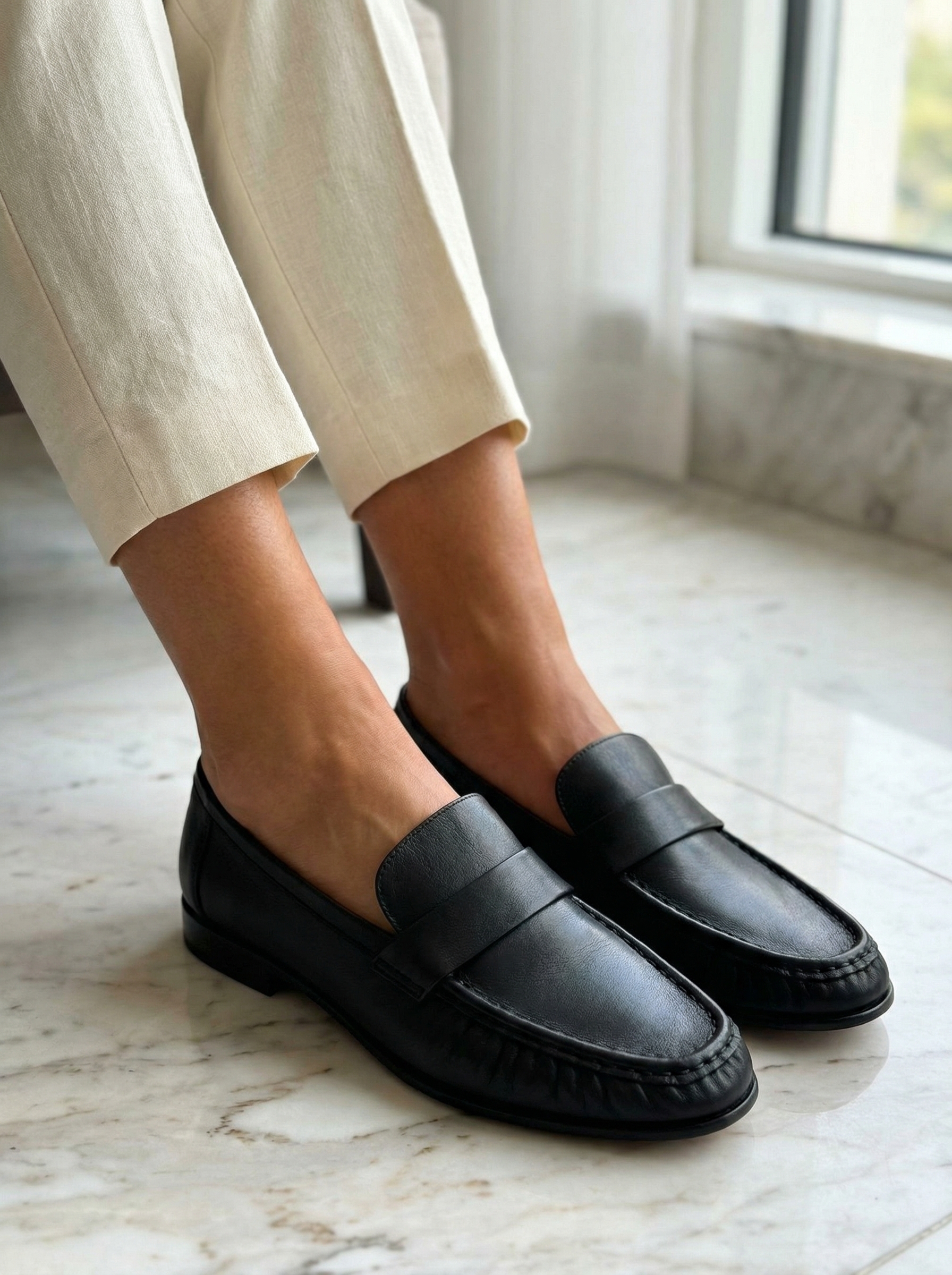 THE ROW Женские кожаные лоферы