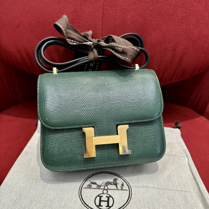 Hermes Женская сумка Constance 19 см ck67 Lizard