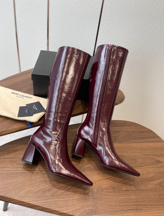 SAINT LAURENT Женские сапоги из коровьей кожи