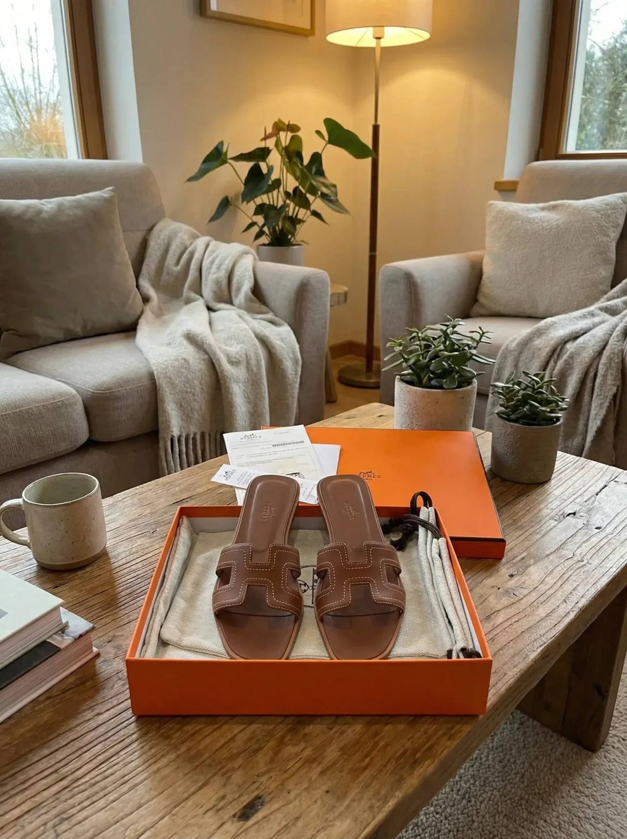 HERMES Женские сандалии Oran с контрастной строчкой HERMES Женские сандалии Oran с контрастной строчкой