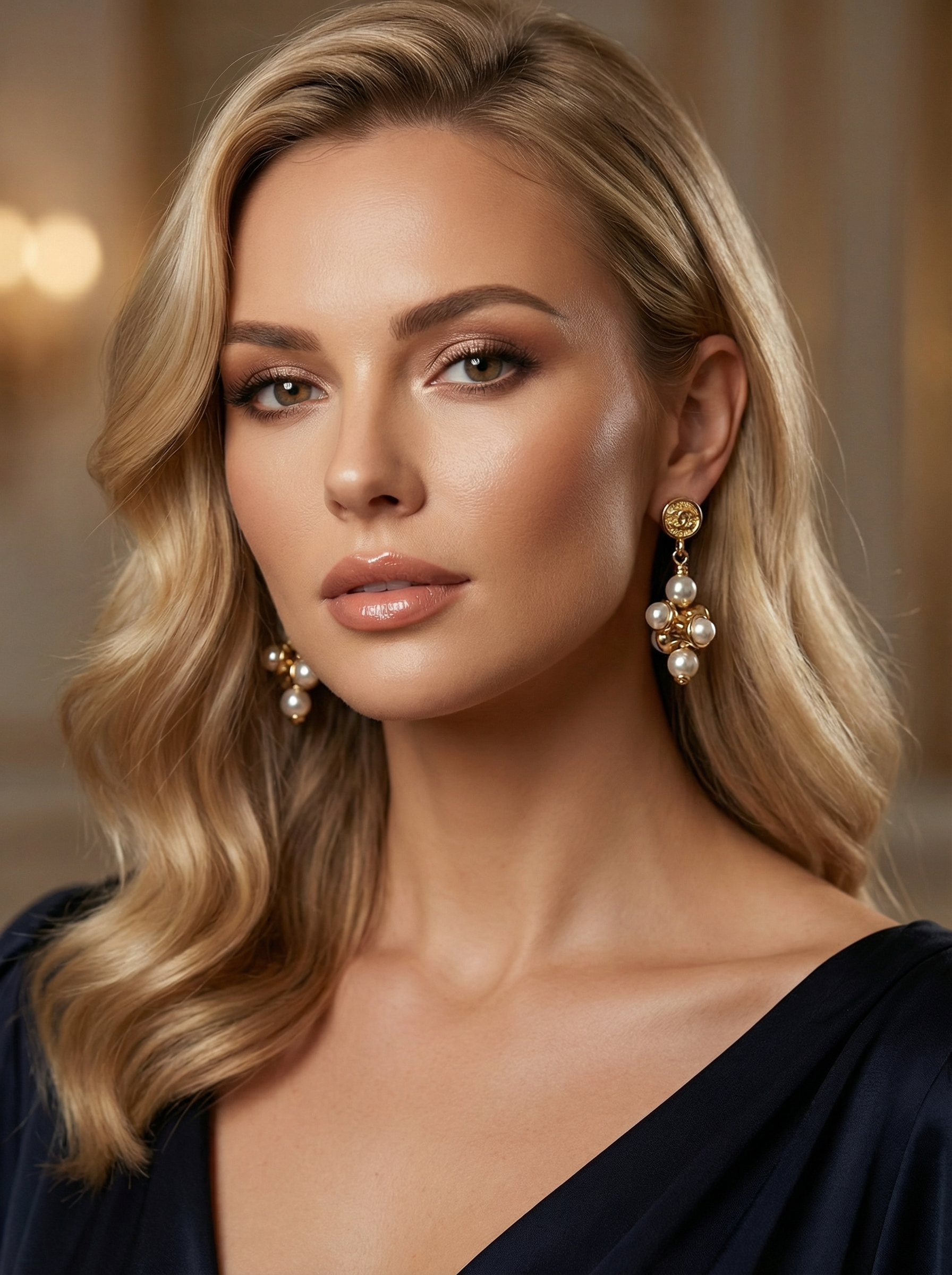 CHANEL Женские серьги с жемчужинами CHANEL Женские серьги с жемчужинами