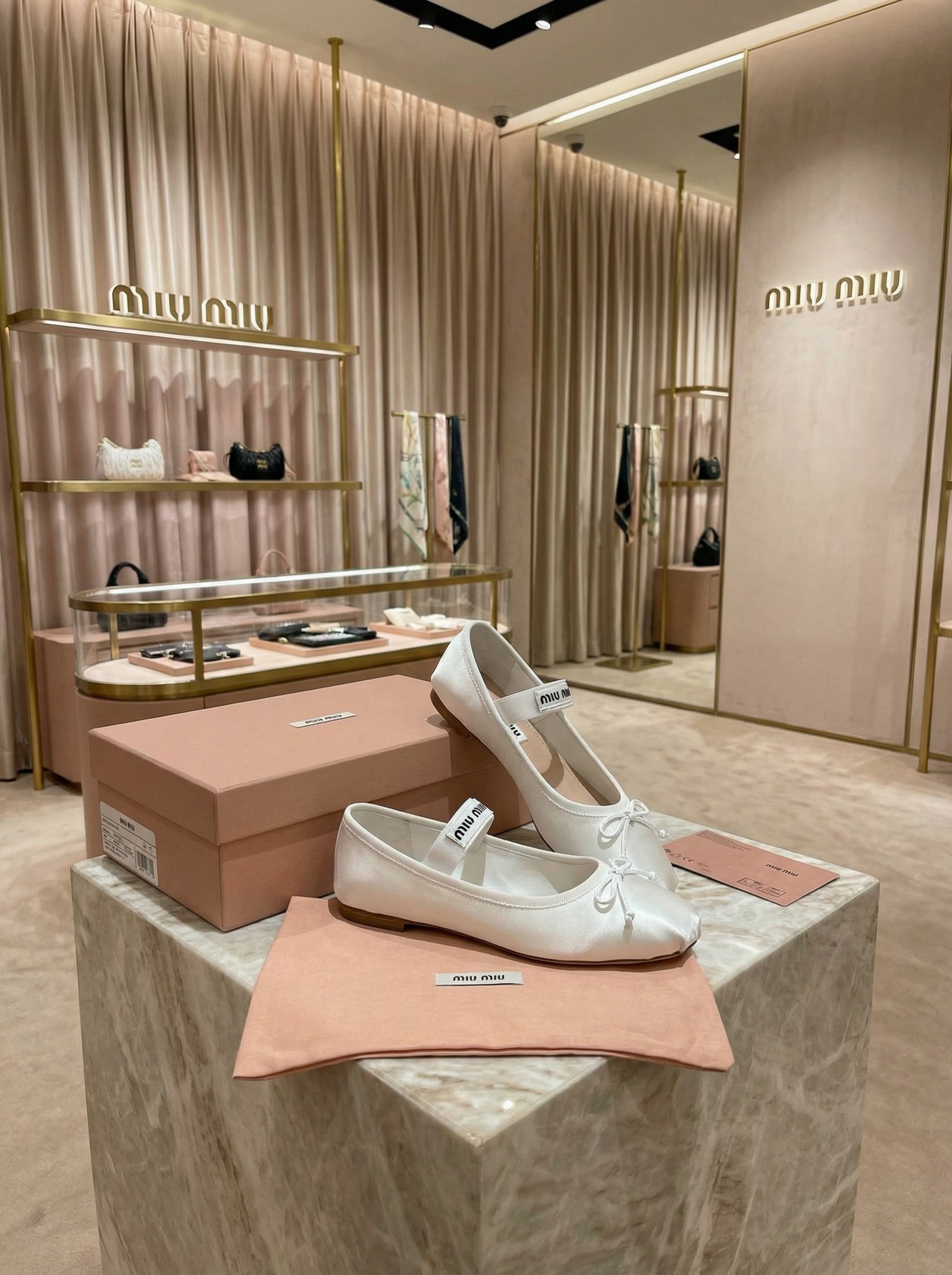 MIU MIU Атласные балетки 