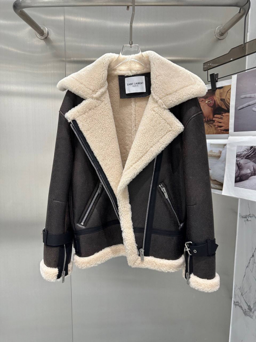  SAINT LAURENT Женская дублёнка из овчины