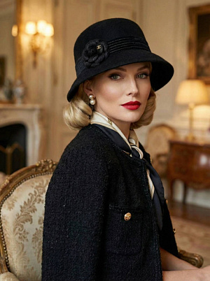 CHANEL Женская шляпа из шерсти