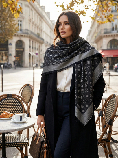 LOUIS VUITTON Женский платок из шелка