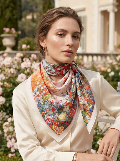 LOUIS VUITTON Женский платок из шёлка