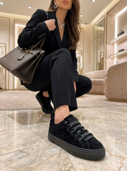 BRUNELLO CUCINELLI Женские ботинки из шерсти и замши