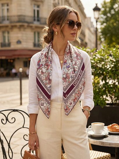 CHRISTIAN DIOR Женский платок из шёлка