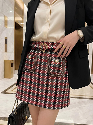 GUCCI Женская винтажная юбка из твида 