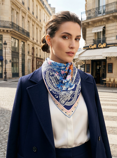 LOUIS VUITTON Женский платок из шелка