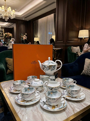 HERMES Чайный сервиз на 6 персон коллекция Carnets d’Équateur