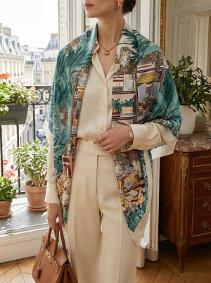 HERMES Женский платок-шаль