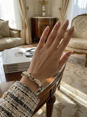 CHANEL Женский плетеный браслет в винтажном стиле