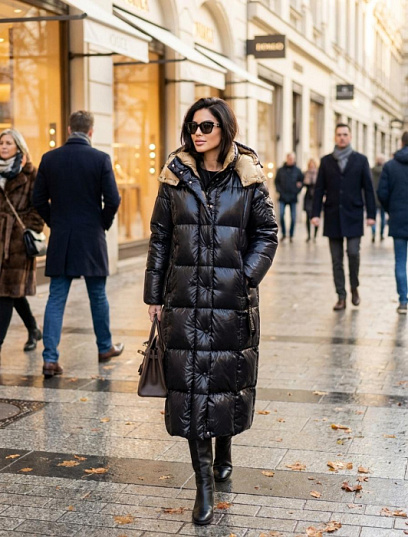 MONCLER Женский удлинённый пуховик Parnaiba