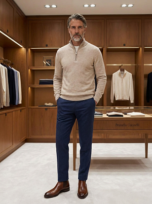 BRUNELLO CUCINELLI Мужской джемпер из кашемира 