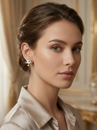 CHRISTIAN DIOR Женские серьги Dioramour Doves&Roses