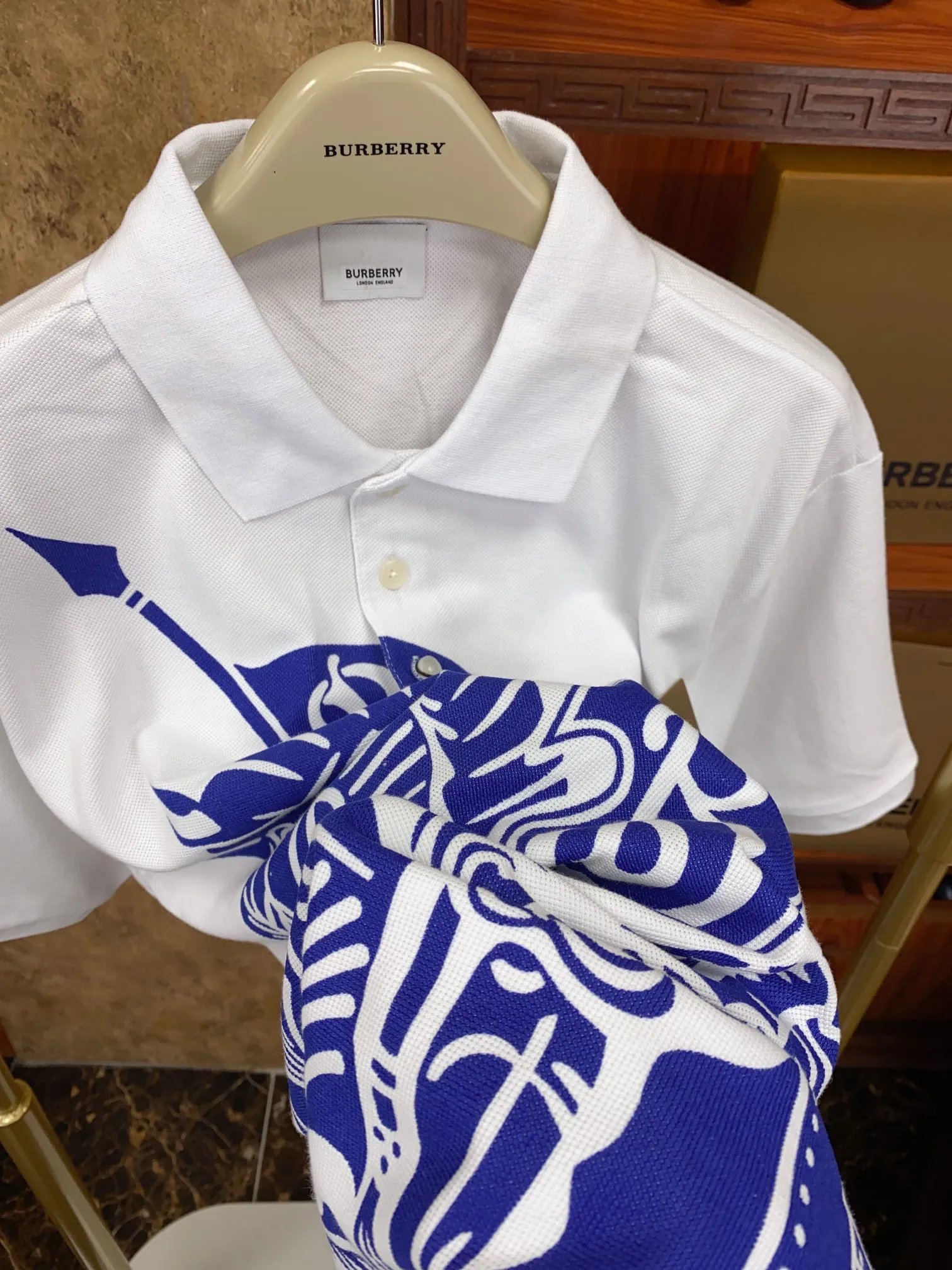 BURBERRY Мужская рубашка ткань пике-хлопок