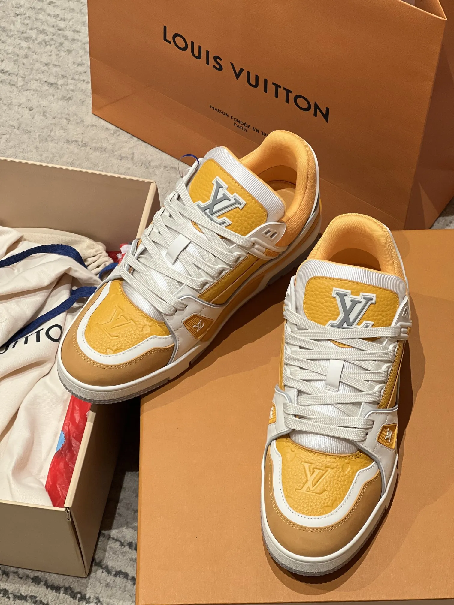 LOUIS VUITTON Кроссовки LV Trainer в стиле винтажной обуви для игры в баскетбол