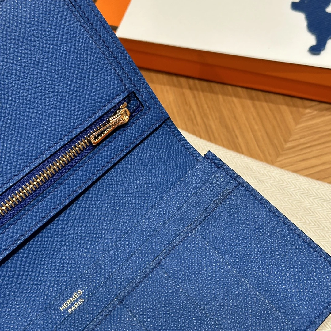 HERMES Кошелёк Bearn 17.5 см 71/Bleu France Epsom HERMES Кошелёк Bearn 17.5 см 71/Bleu France Epsom