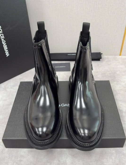 DOLCE & GABBANA Мужские ботинки из телячьей кожи