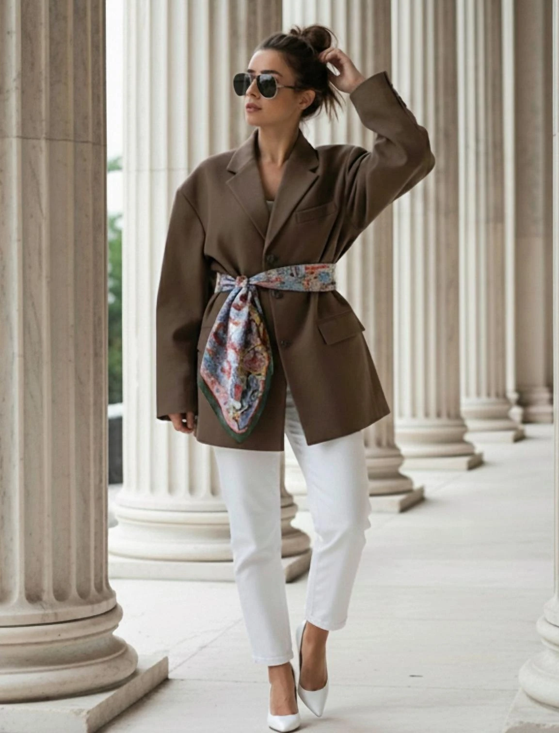 HERMES Женский платок Square 90 Super Silk Quest HERMES Женский платок Square 90 Super Silk Quest