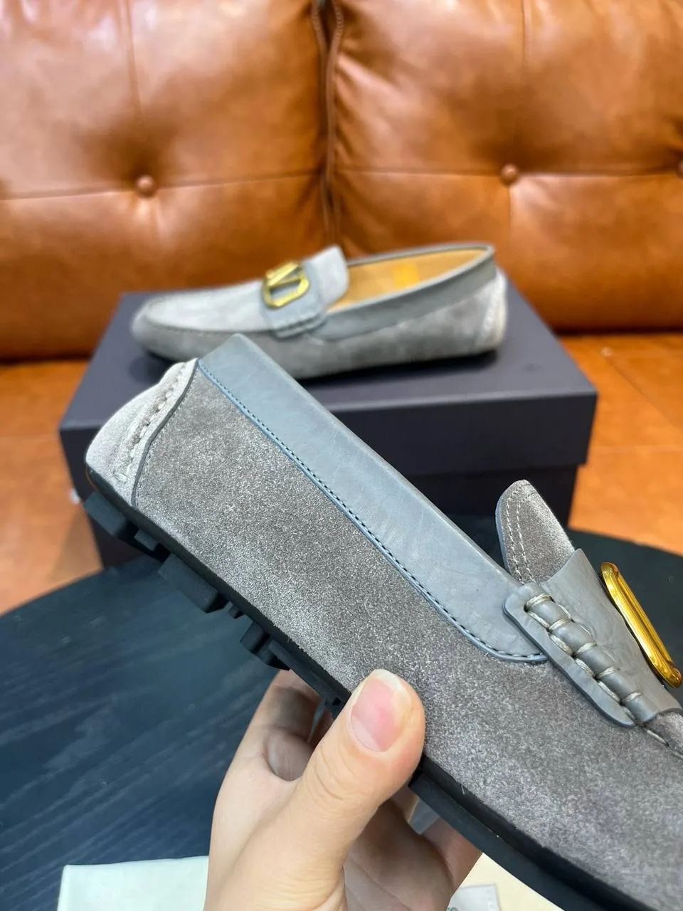 VALENTINO Мужские замшевые мокасины