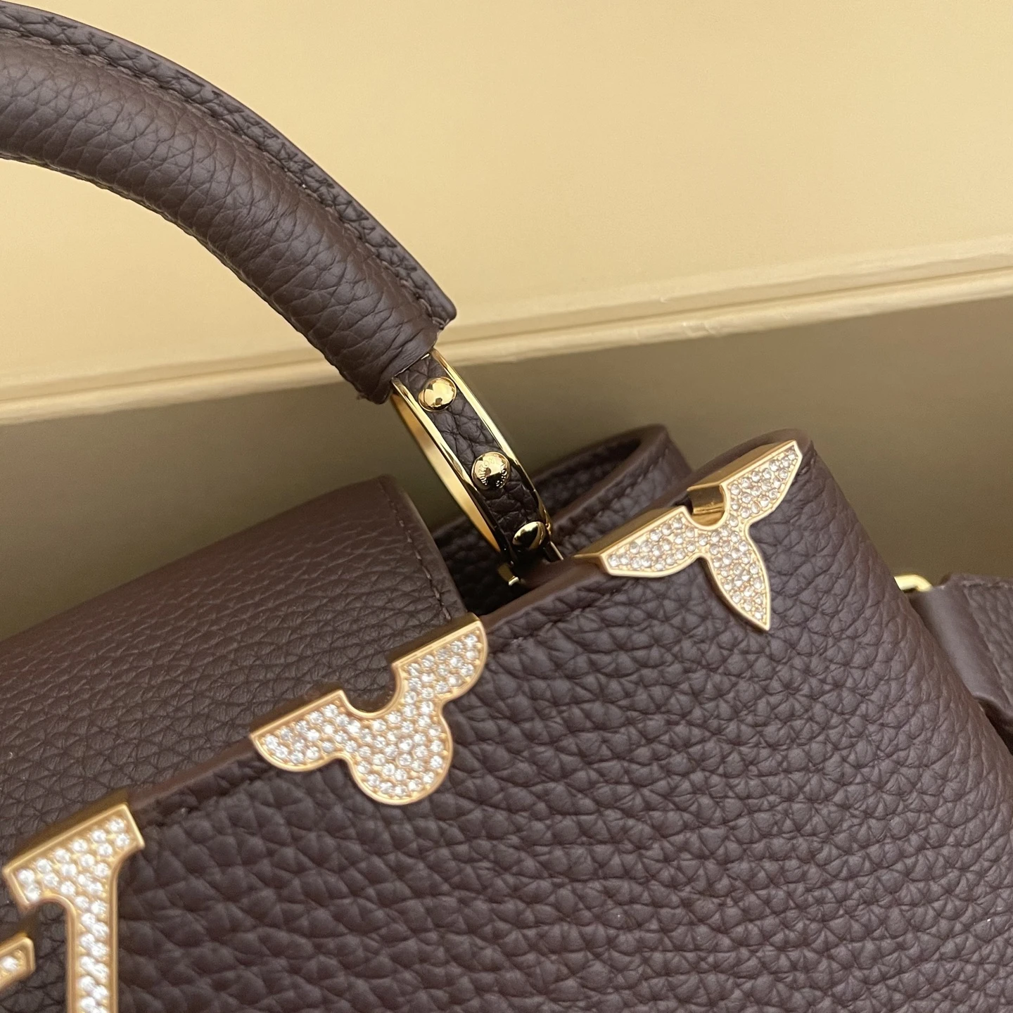 LOUIS VUITTON Женская Сумка Capucines с металлическими вставками