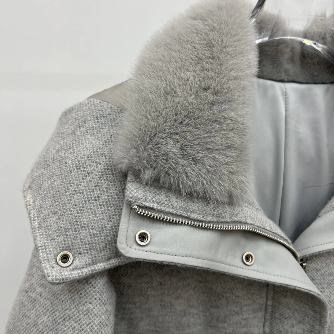 BRUNELLO CUCINELLI Женский удлинённый пуховик из кашемира BRUNELLO CUCINELLI Женский удлинённый пуховик из кашемира