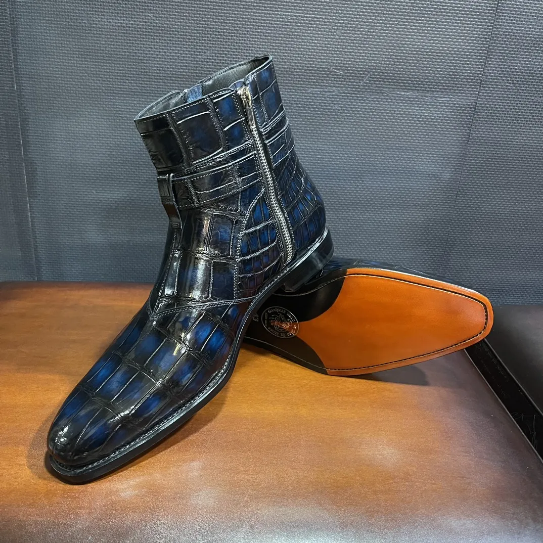 BERLUTI Мужские ботинки из нильского крокодила BERLUTI Мужские ботинки из нильского крокодила