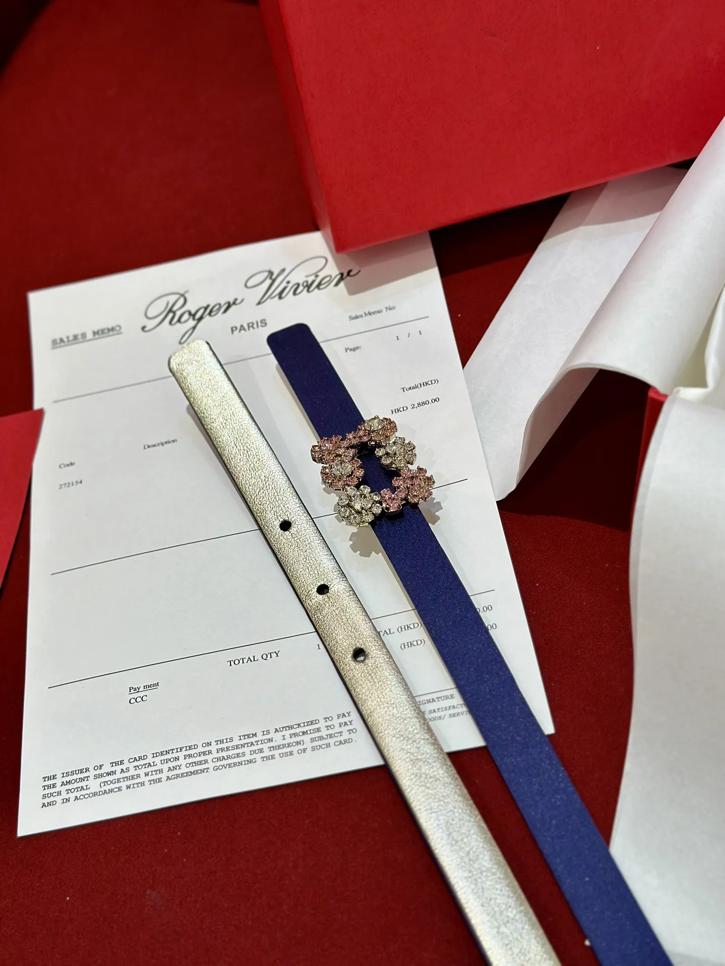 ROGER VIVIER Женский ремень с пряжкой Flower Strass 