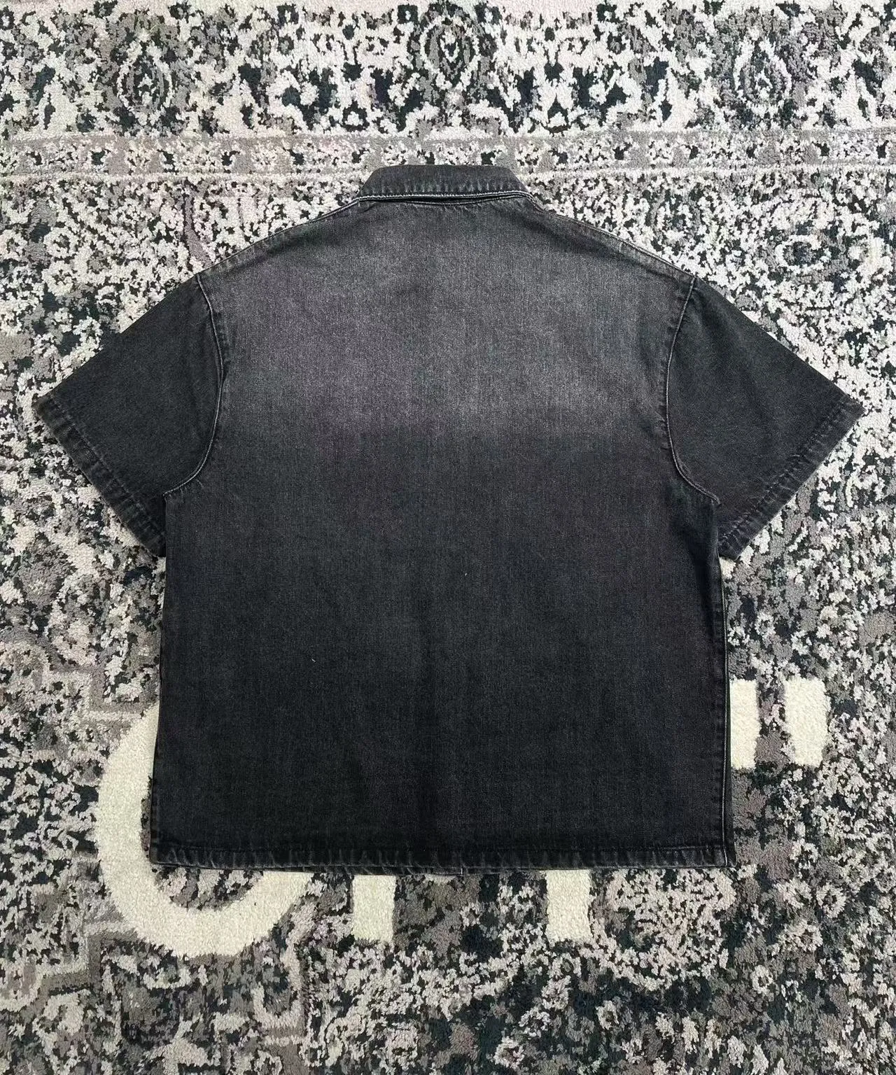 PRADA Мужская рубашка с короткими рукавами из денима