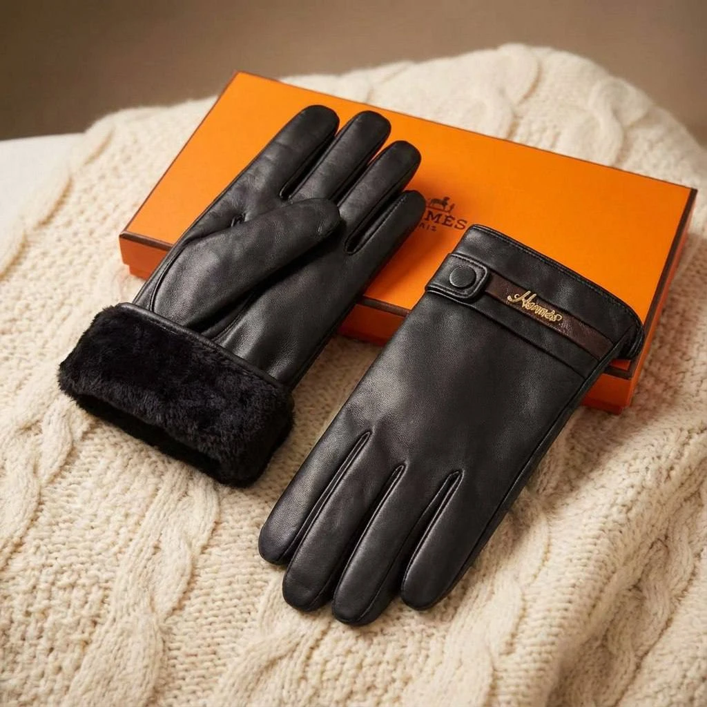 HERMES Мужские утеплённые перчатки HERMES Мужские утеплённые перчатки