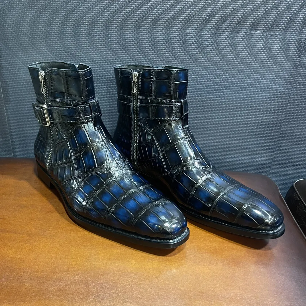 BERLUTI Мужские ботинки из нильского крокодила BERLUTI Мужские ботинки из нильского крокодила