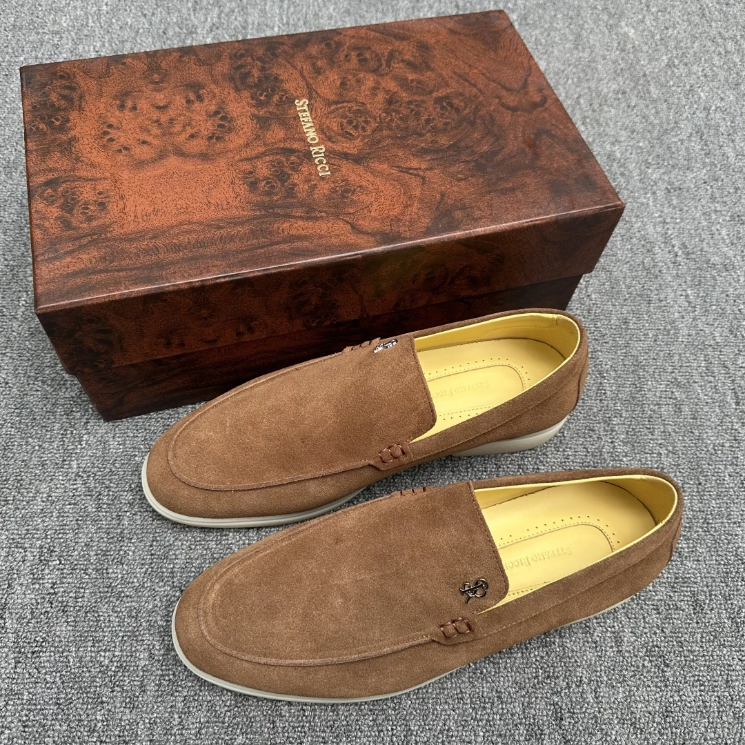 STEFANO RICCI Мужские лоферы из замши