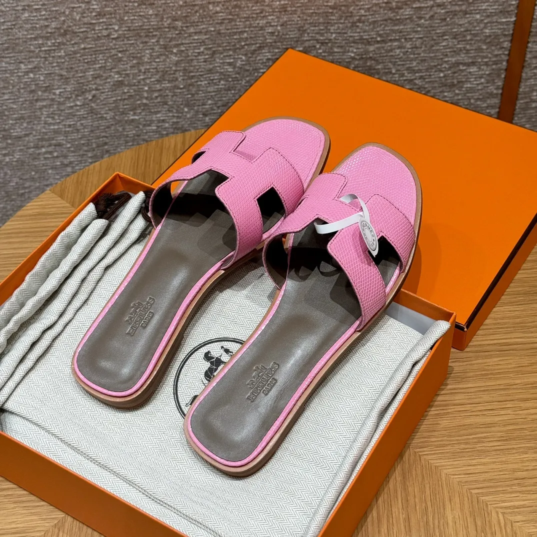 HERMES Женские сандалии Oran кожа ящерицы 