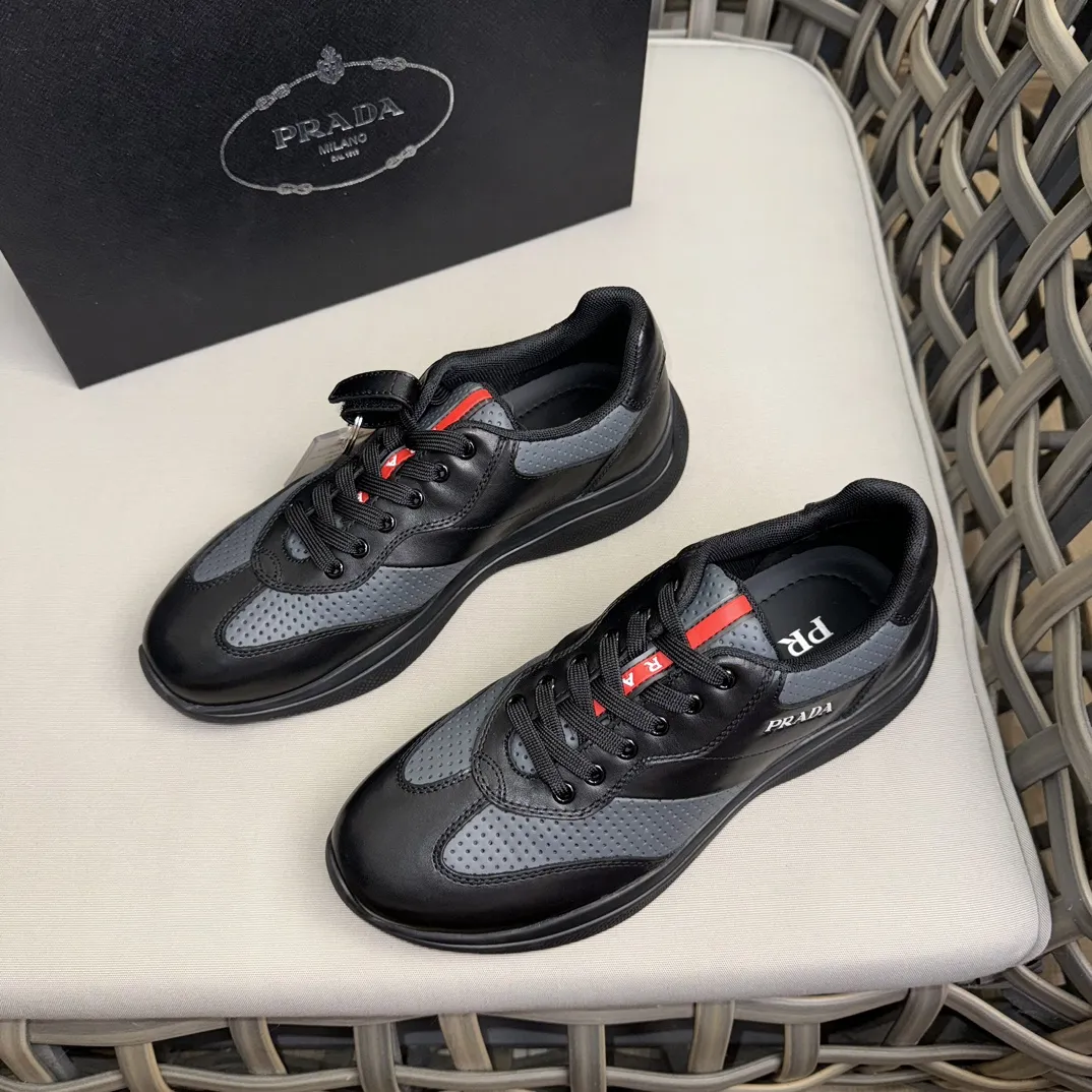 PRADA Мужские кроссовки из телячьей кожи PRADA Мужские кроссовки из телячьей кожи