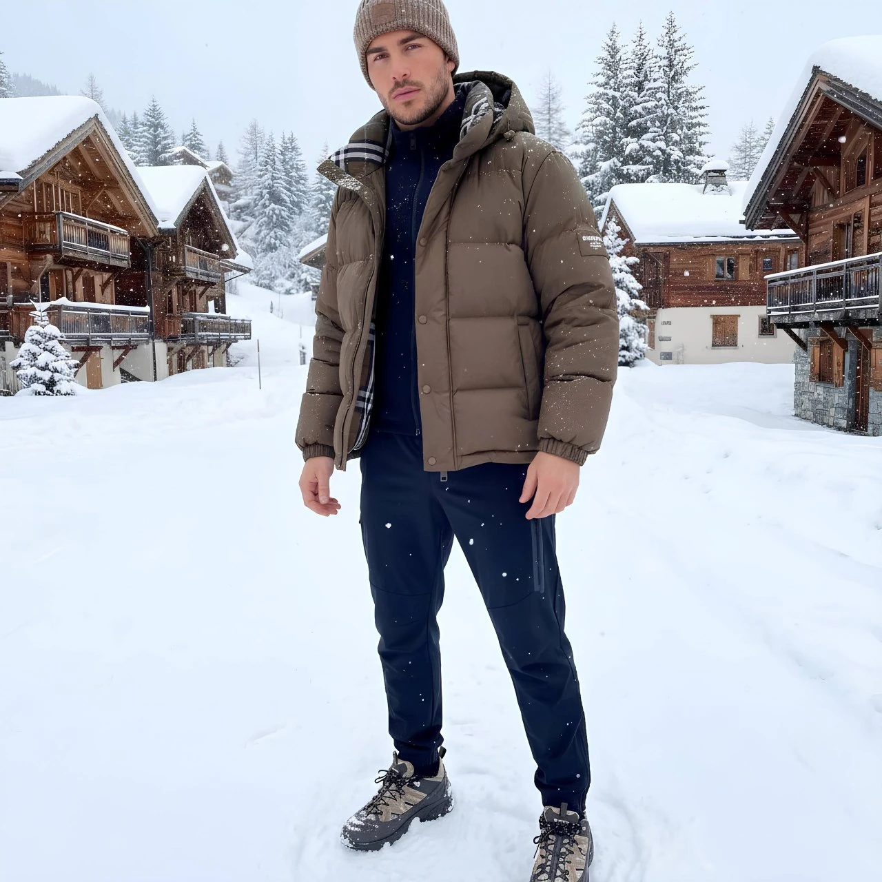 BURBERRY Мужской пуховик с пуховым наполнителем 