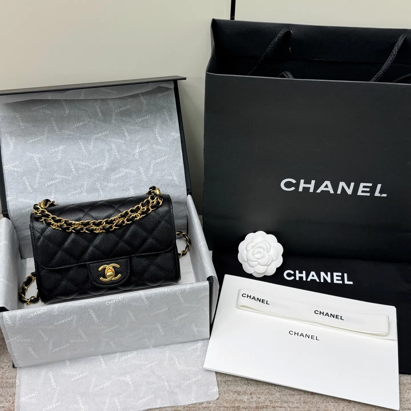 CHANEL Женская сумка 25P с двойной цепочкой CHANEL Женская сумка 25P с двойной цепочкой