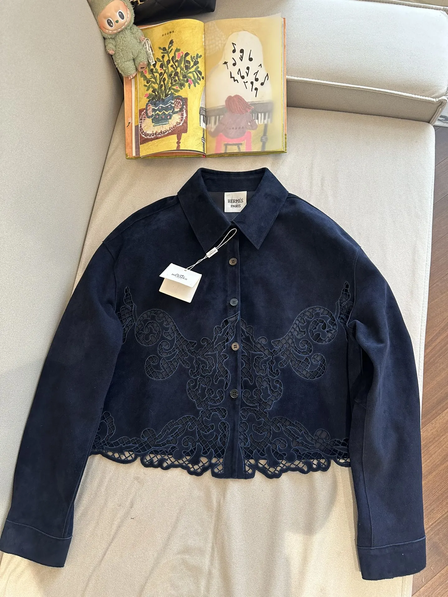 HERMES Женская рубашка из замши