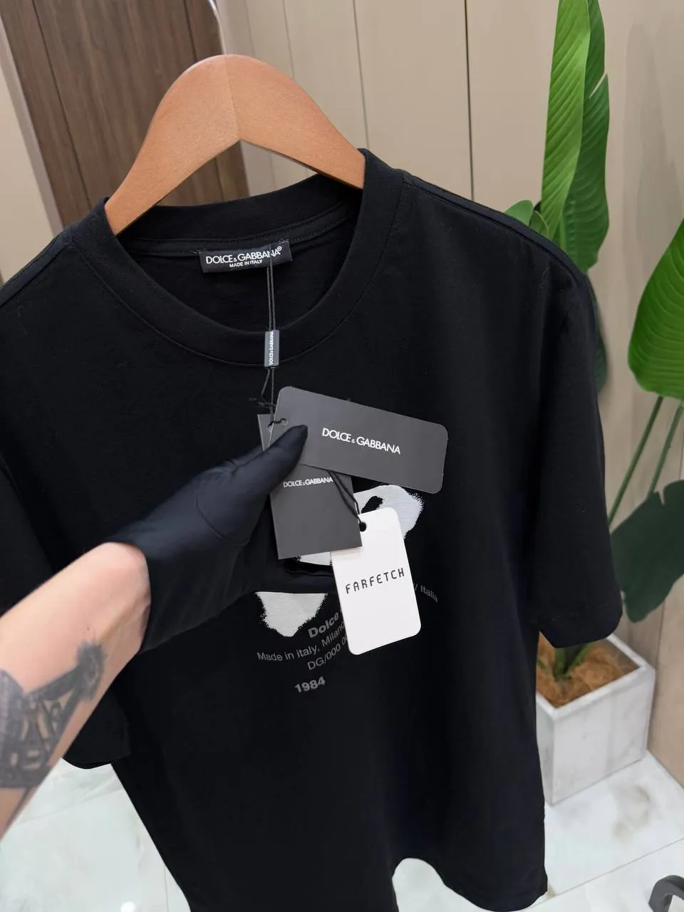 DOLCE & GABBANA Мужская футболка с принтом DOLCE & GABBANA Мужская футболка с принтом