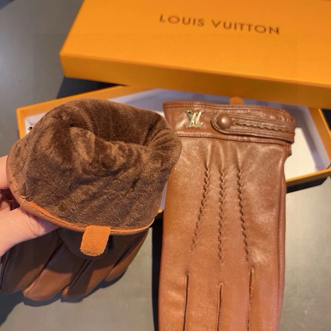 LOUIS VUITTON Мужские кожаные перчатки LOUIS VUITTON Мужские кожаные перчатки