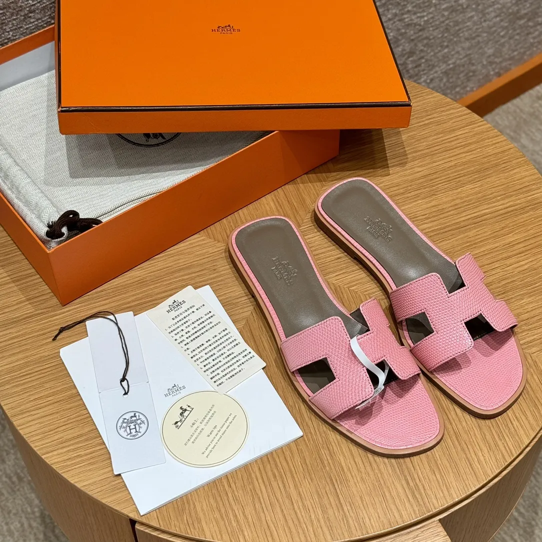 HERMES Женские сандалии Oran кожа ящерицы 