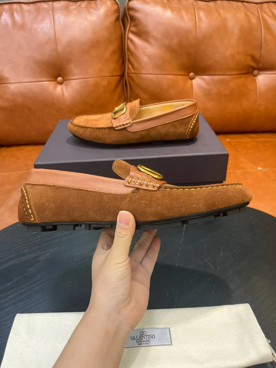 VALENTINO Мужские замшевые мокасины