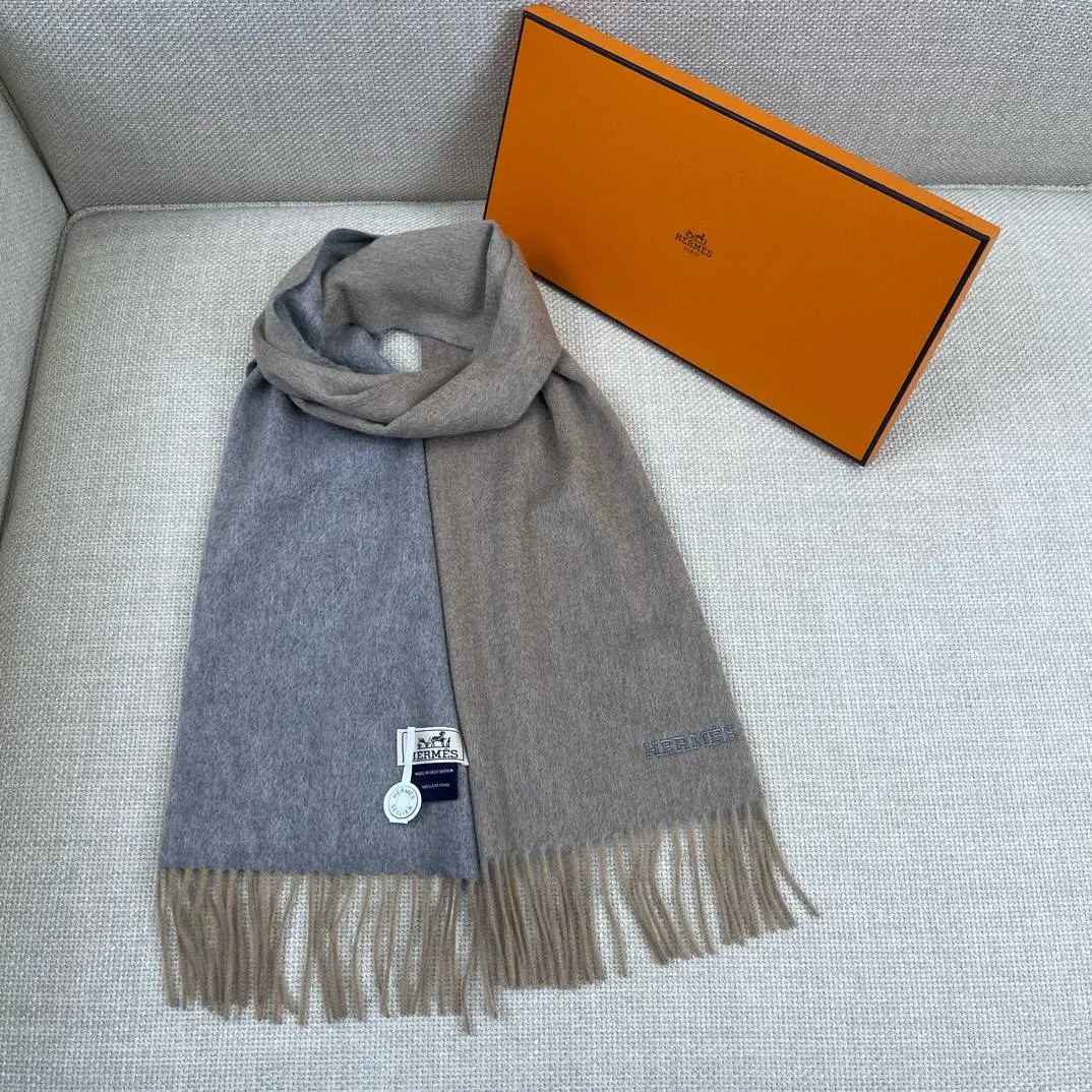 HERMES Женский шарф из тончайшего 100% кашемира