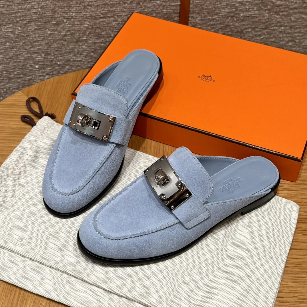 HERMES Женские мюли Lota из замши HERMES Женские мюли Lota из замши