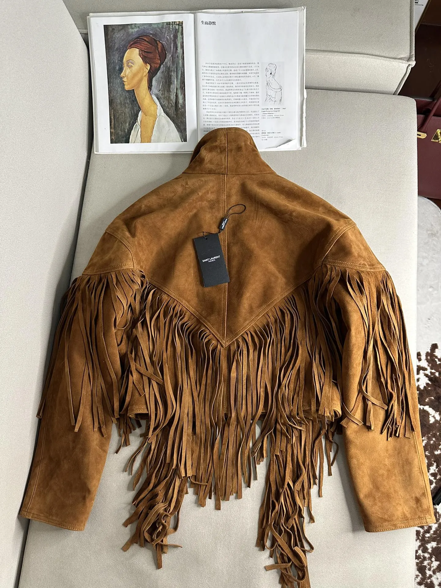 SAINT LAURENT Женская куртка из замши SAINT LAURENT Женская куртка из замши