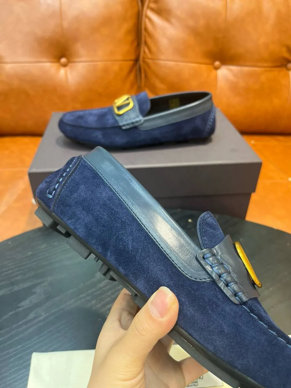 VALENTINO Мужские замшевые мокасины