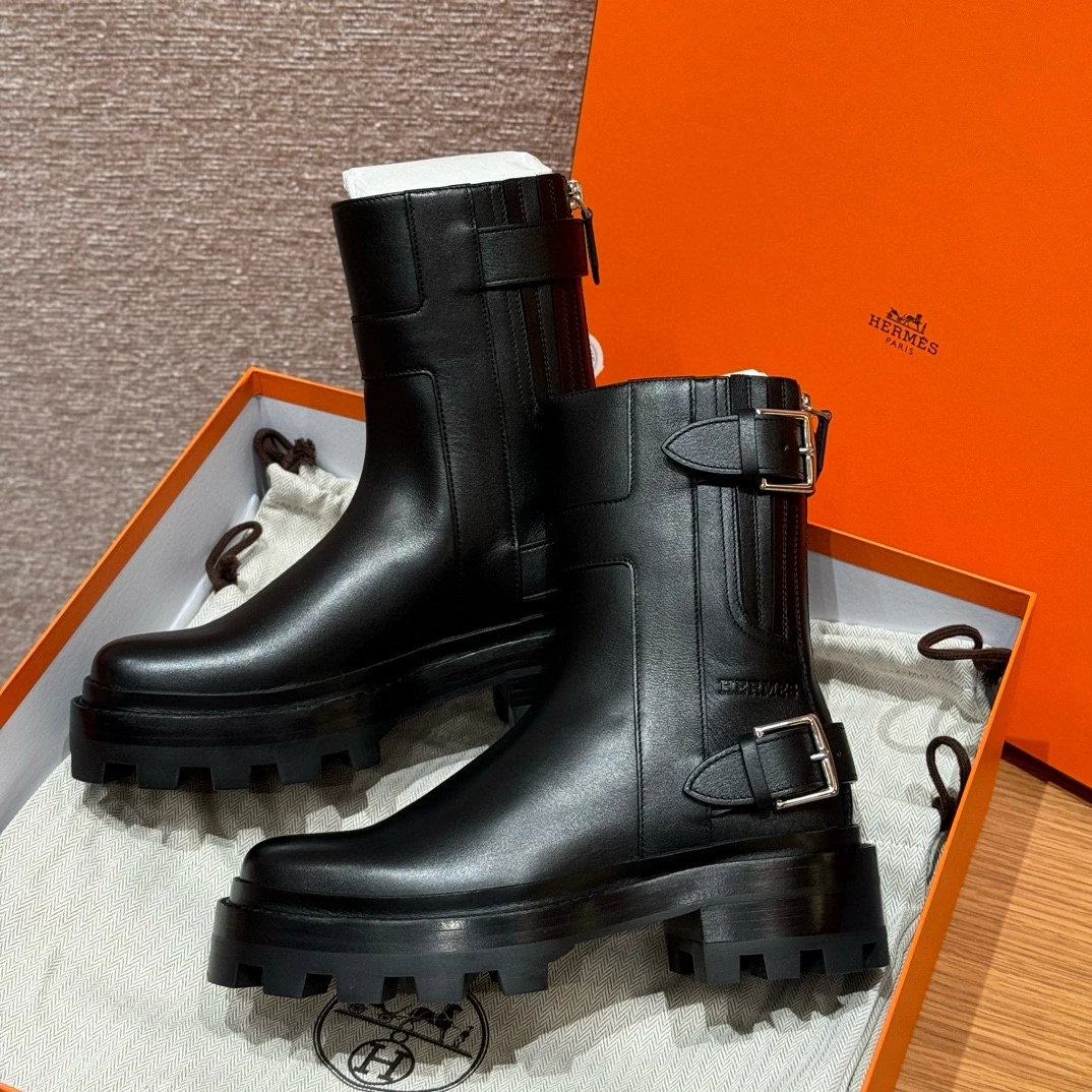 HERMES Женские ботинки Jaimy телячья кожа HERMES Женские ботинки Jaimy телячья кожа