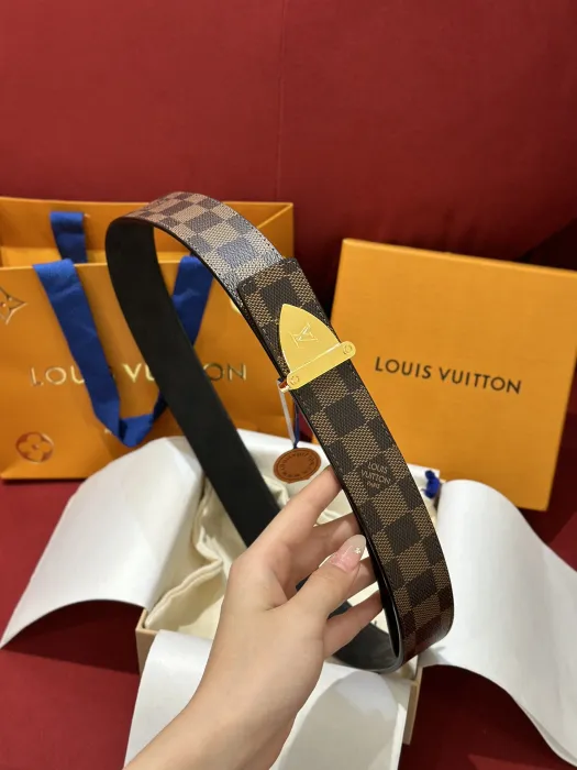 LOUIS VUITTON Мужской ремень с логотипом Damier